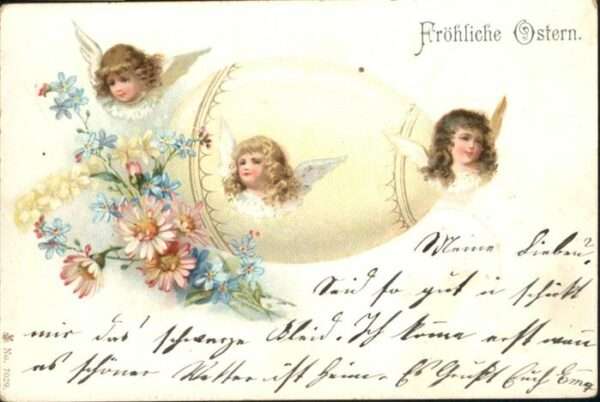 Ostern Easter Paques Engel Osterei