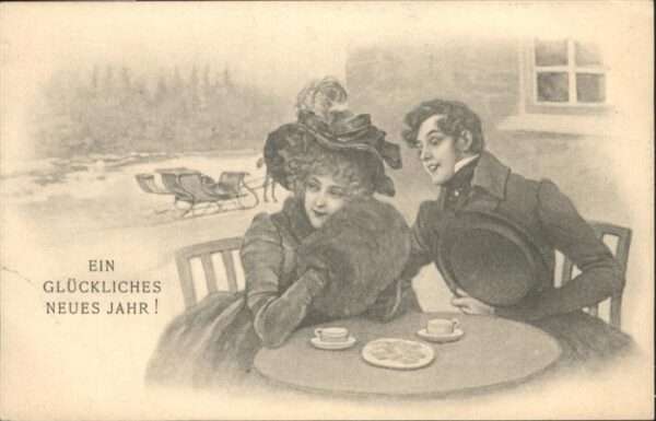 Neujahr Liebe Paar Mann Frau