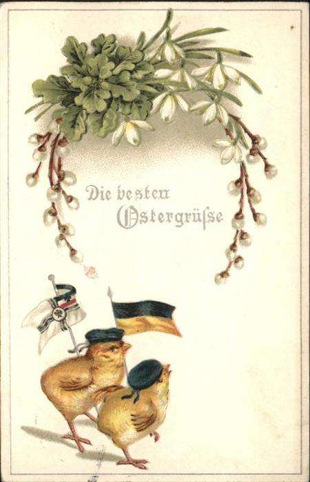 Schwarz Weiss Rot Ostern Küken vermenschlicht Schwarz-Gol