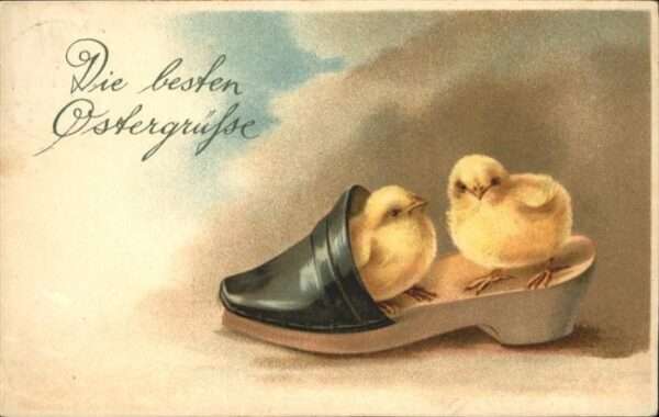 Ostern Easter Paques Küken Schuh