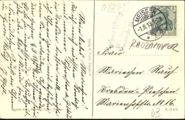 Dampfer Seitenrad Meissen Dom Albrechtsburg Gedicht H. Ma – Bild 2