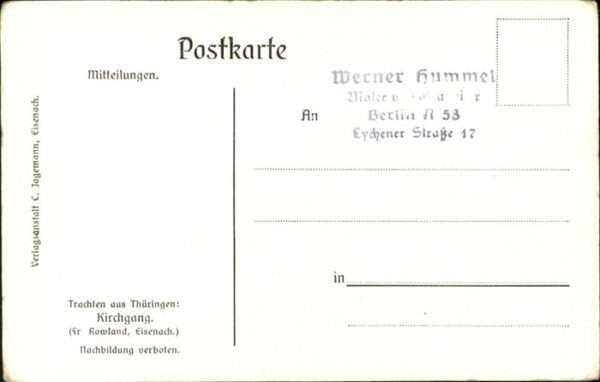Trachten Thüringen Kirchgang Künstler Rowland – Bild 2