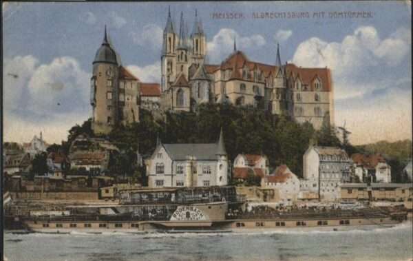 Dampfer Seitenrad Bodenbach Albrechtsburg Dom