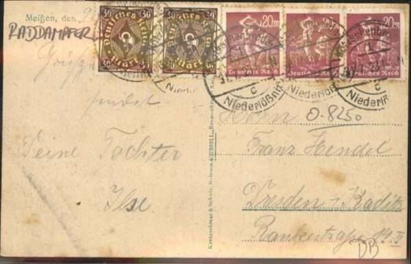 Dampfer Seitenrad Bodenbach Albrechtsburg Dom – Bild 2