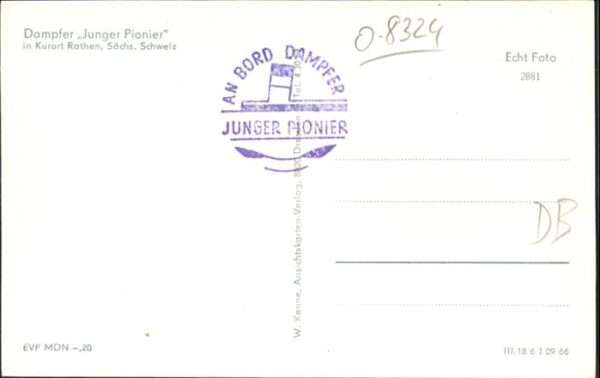 Dampfer Seitenrad Junger Pionier Rathen – Bild 2