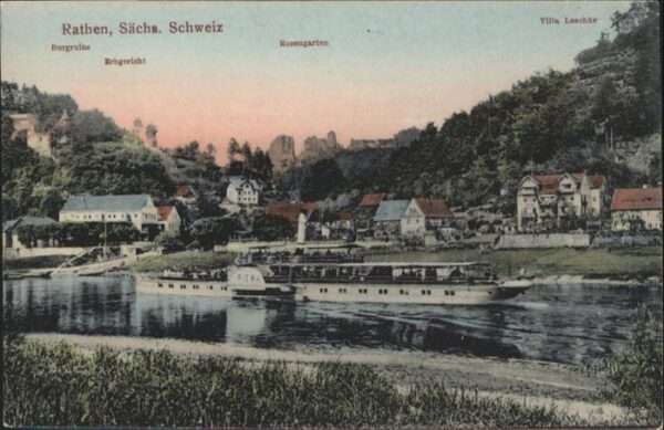 Dampfer Seitenrad Rathen Riesa