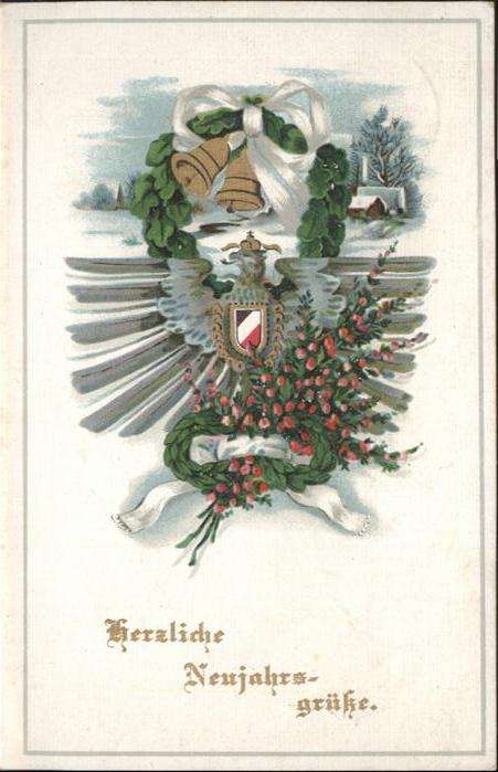 Schwarz Weiss Rot Neujahr Glocken