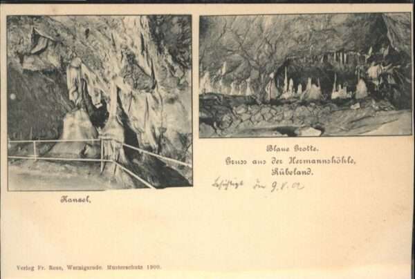 Hoehlen Caves Grottes Blaue Grotte Hermannshöhle Tropfstein R