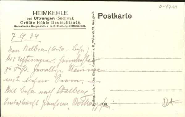 Hoehlen Caves Grottes Heimkehle Uftrungen – Bild 2