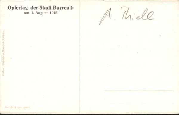 Thiele Arthur Opfertag Bayreuth Liebesdienst Soldat B – Bild 2