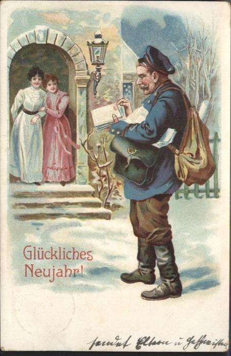 Neujahr Postbote