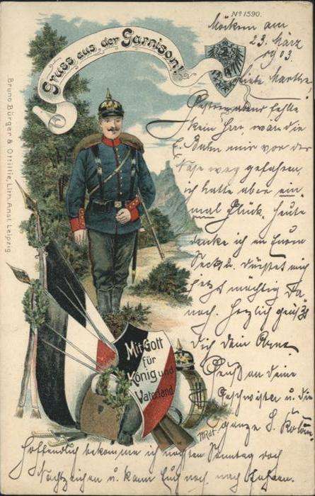 Schwarz Weiss Rot Garnison Soldat Pickelhaube