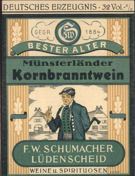 Wein Münstlerländer Kornbranntwein