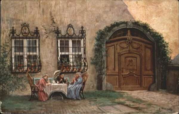 Marschall Vinzenz Künstler G. Marschall Altes Haus