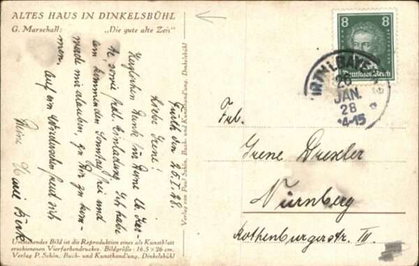 Marschall Vinzenz Künstler G. Marschall Altes Haus – Bild 2