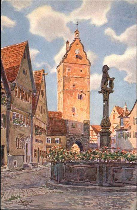 Marschall Vinzenz Künstler Marschall Wörnitztor Löwenbrun