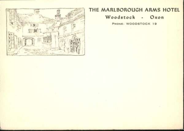 Woodstock Oxfordshire Oxon Marlborough Arms Hotel