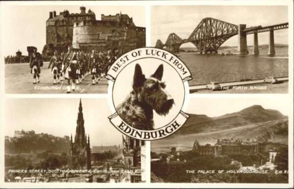 Edinburgh Scotland Hund Castle Forth Bridge