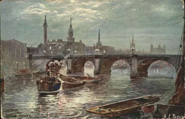 London Bridge Schiff Künstler A C Payne