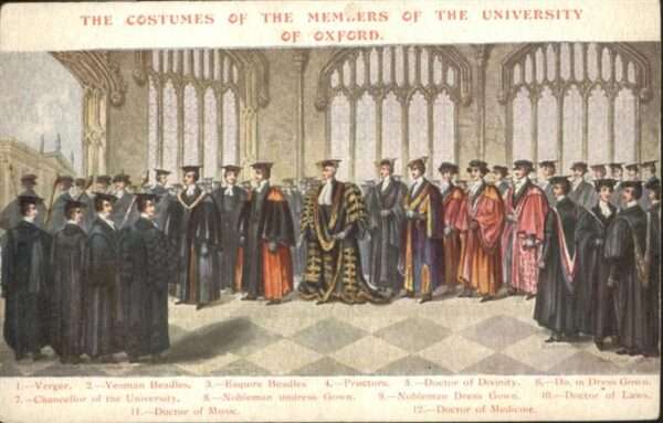 Oxford Oxfordshire Costumes of the Members University