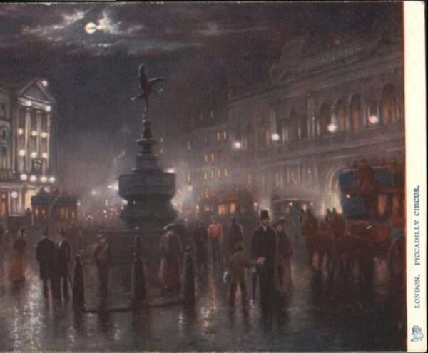 London Piccadilly Circus Kutsche Brunnen