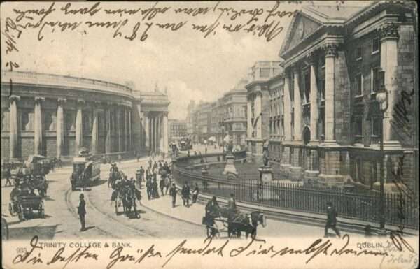 Dublin Ireland Trinity College Bank Kutsche
