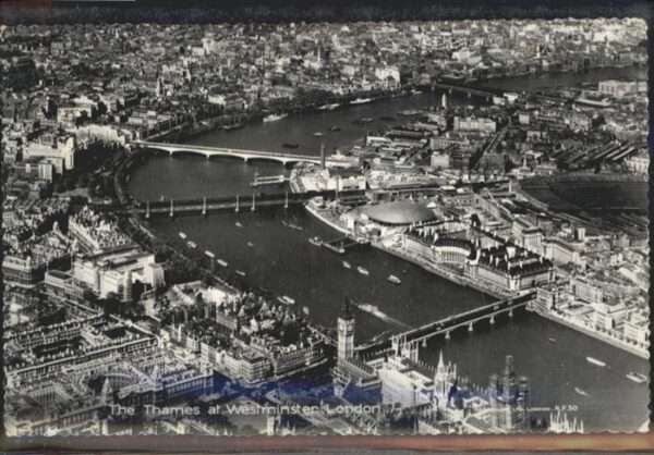 London Thames Westminter Fliegeraufnahme