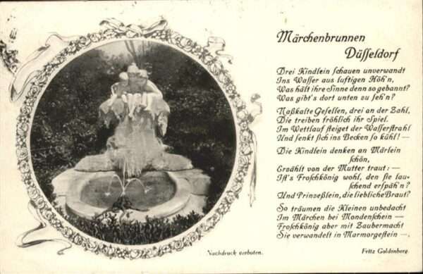 Maerchen Sagen Märchenbrunnen Düsseldorf Gedicht Fritz