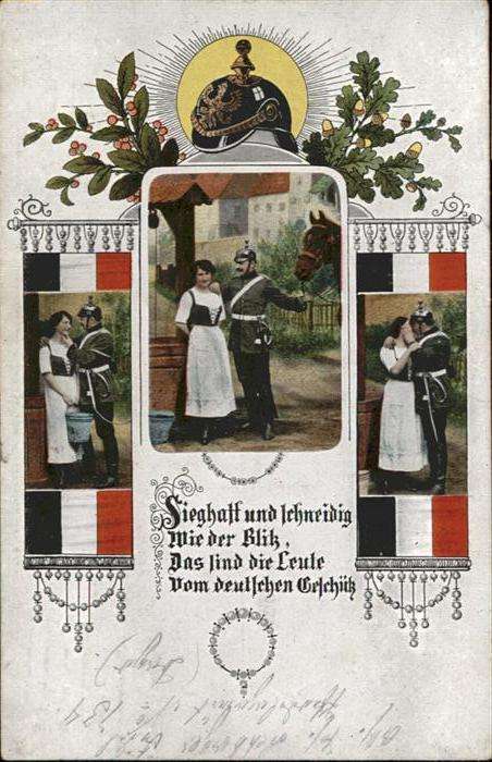 Schwarz Weiss Rot Pickelhaube  Soldatenliebe