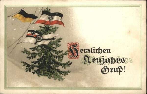 Schwarz Weiss Rot Fahnen Neujahr