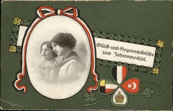 Schwarz Weiss Rot Kinder Neujahr Kleeblätter