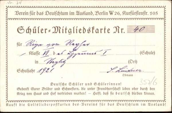 Hey Paul Nr. Verein Deutschtum im Ausland Schülermit – Bild 2
