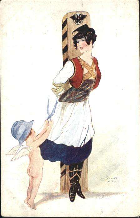 Engel Schere Frau Tracht