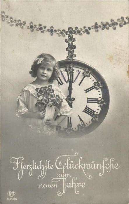 Uhren Mädchen Kind Neujahr