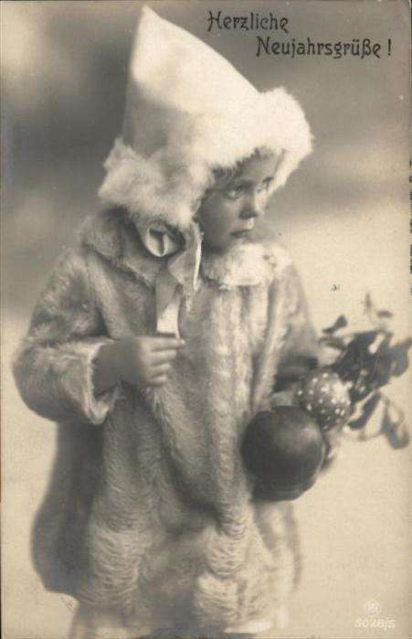 Neujahr Kind Mädchen Pilze