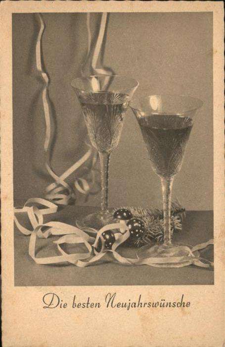 Neujahr Pilze Wein
