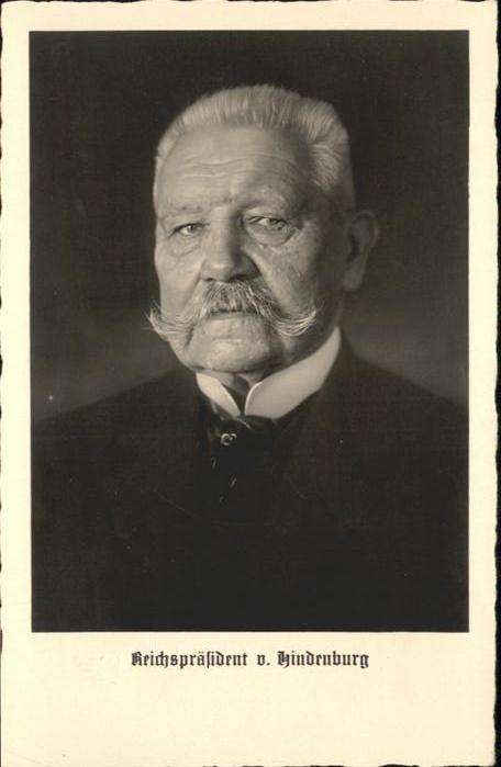 Hindenburg Reichspräsident
