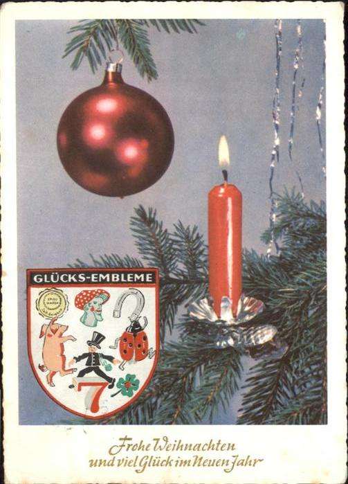 Weihnachten Kerze Glücksembleme Neujahr