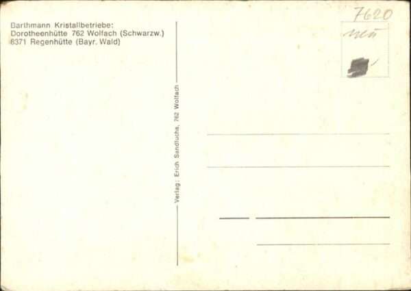 Glashandwerk Glasbläserei Dorotheenhütte Handschleif – Bild 2
