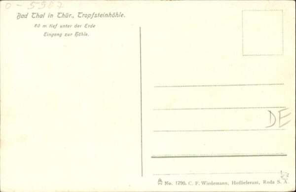 Hoehlen Caves Grottes Tropfstein Bad Thal Thüringen Eingang – Bild 2