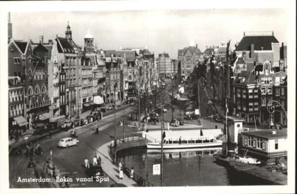 Amsterdam Niederlande Amsterdam Rokin vanaf Spui
