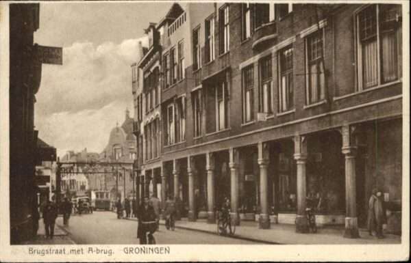 Groningen Brugstraat met A-Brug