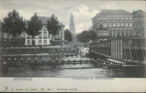 Middelburg Zeeland Middelburg Kanaalbrug en Stationsstraat