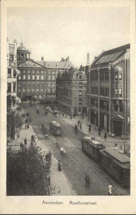 Amsterdam Niederlande Amsterdam Raadhuisstraat Strassenbahn