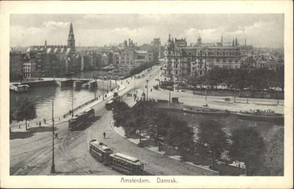 Amsterdam Niederlande Amsterdam Damrak Strassenbahn