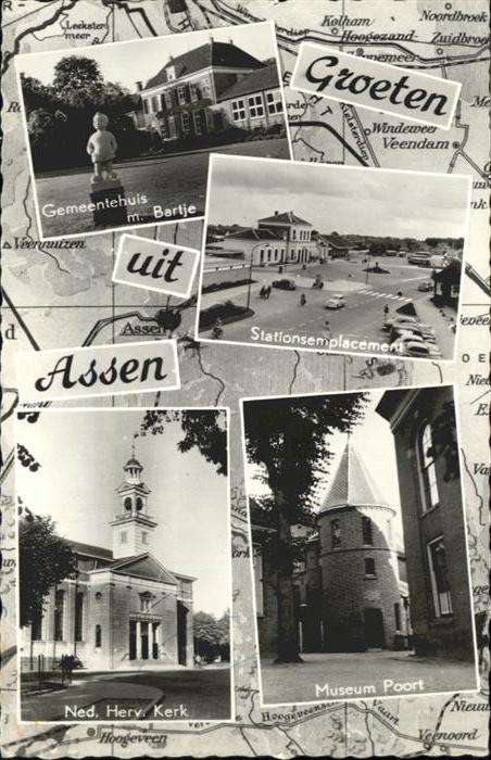 Assen Gemeentehuis Stationsemplacement Kerk M