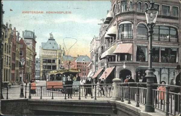 Amsterdam Niederlande Amsterdam Koningsplein Strassenbahn