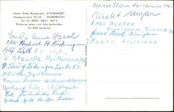 Dordrecht Statenhof Hotel Cafe Restaurant – Bild 2