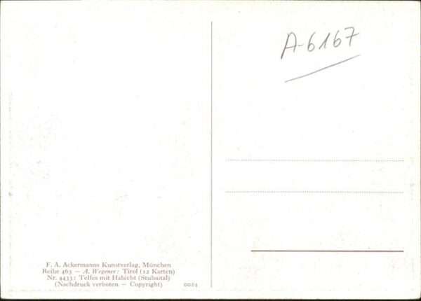 Telfes Stubai Habicht Künstler A. Wegener Nr. 4433 – Bild 2