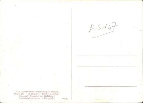 Stubaital Kalkkögel Künstler A. Wegener Nr. 4436 – Bild 2